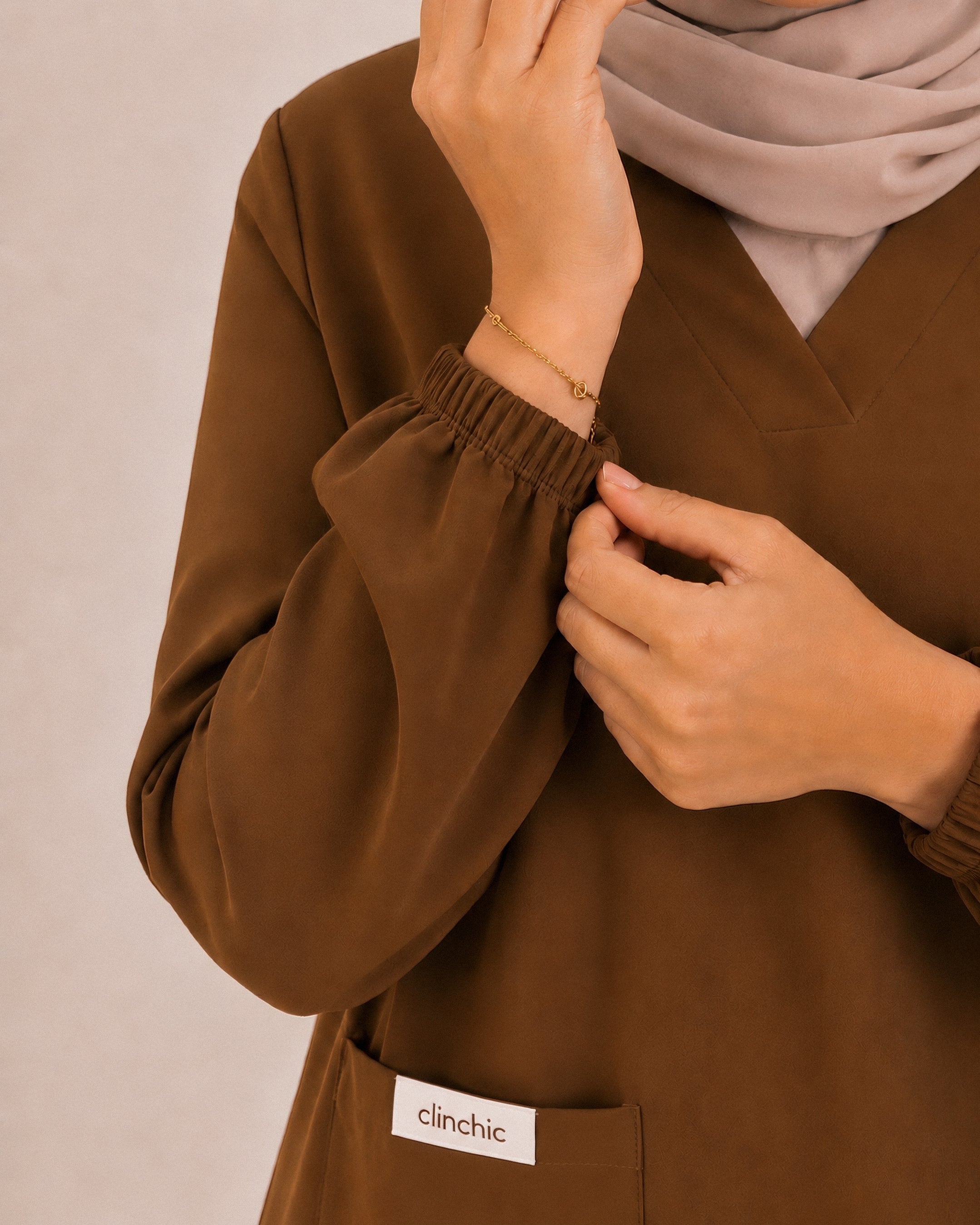 scrub jupe-marron
