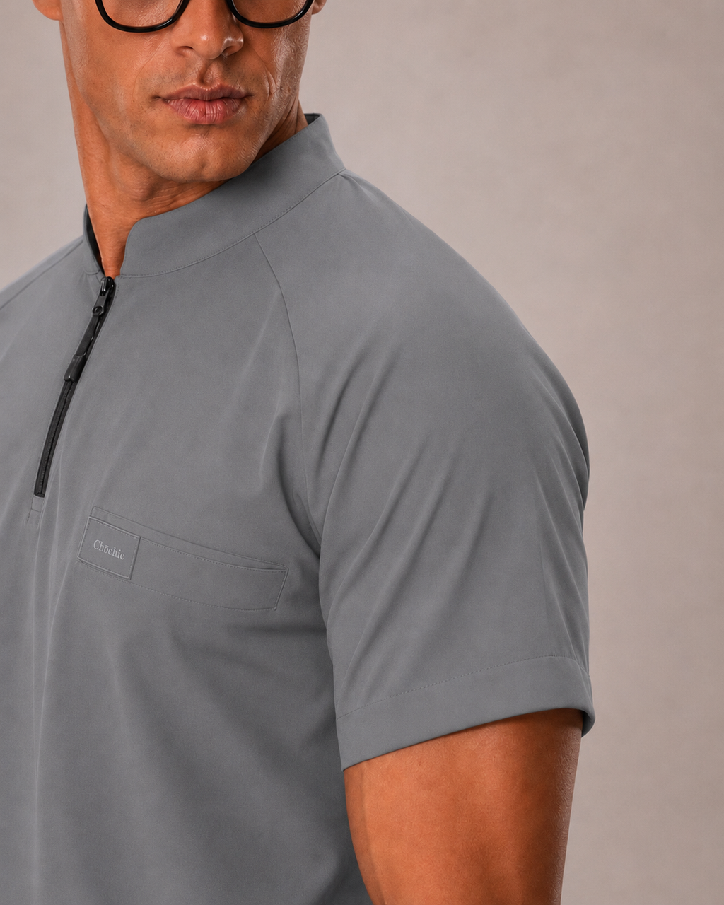 scrub homme-gris