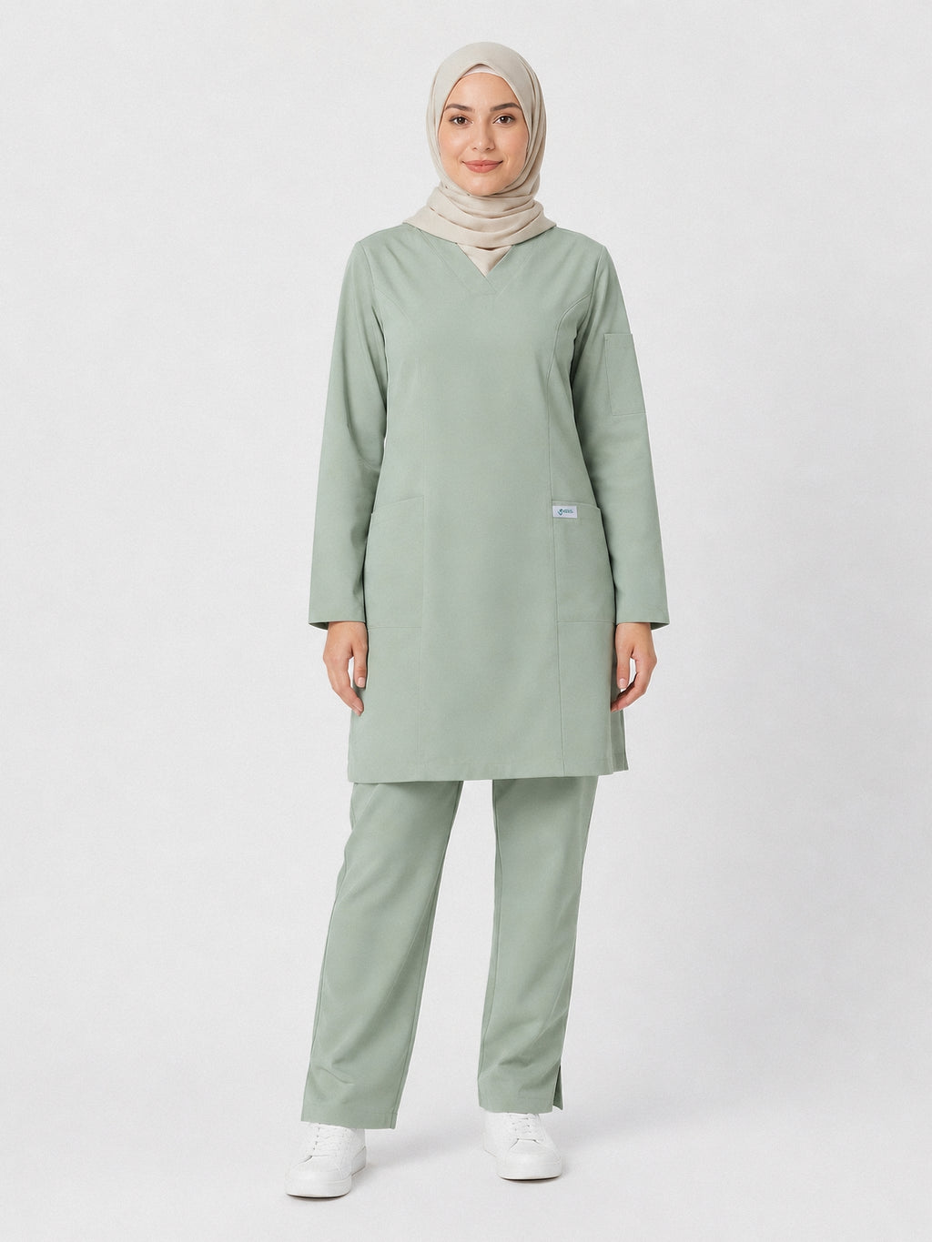 scrub rosa-vert clair