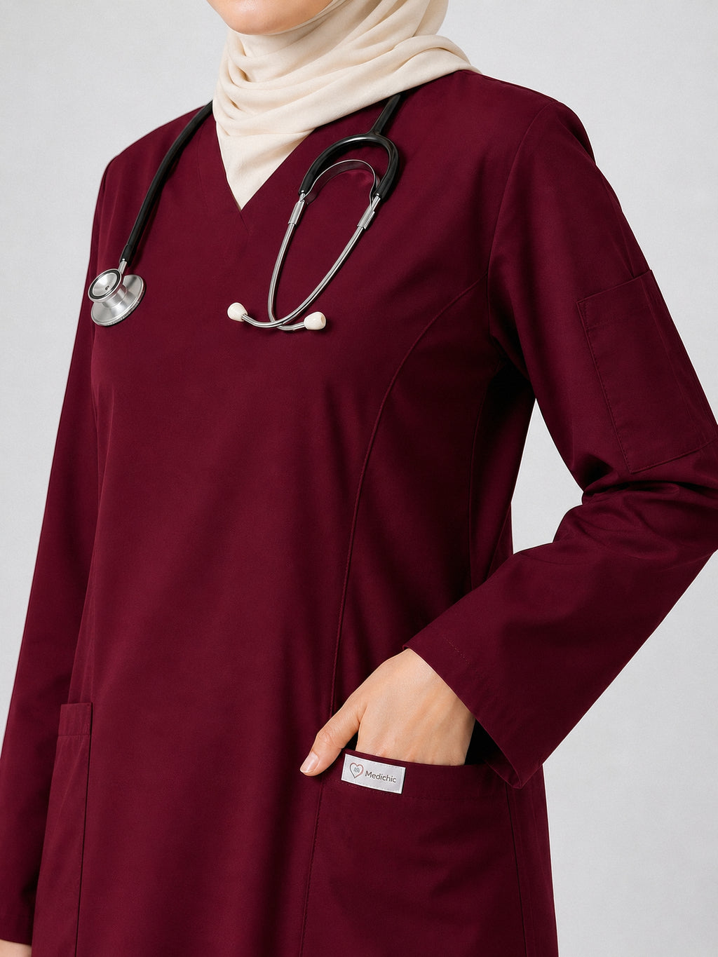 scrub rosa-grenat