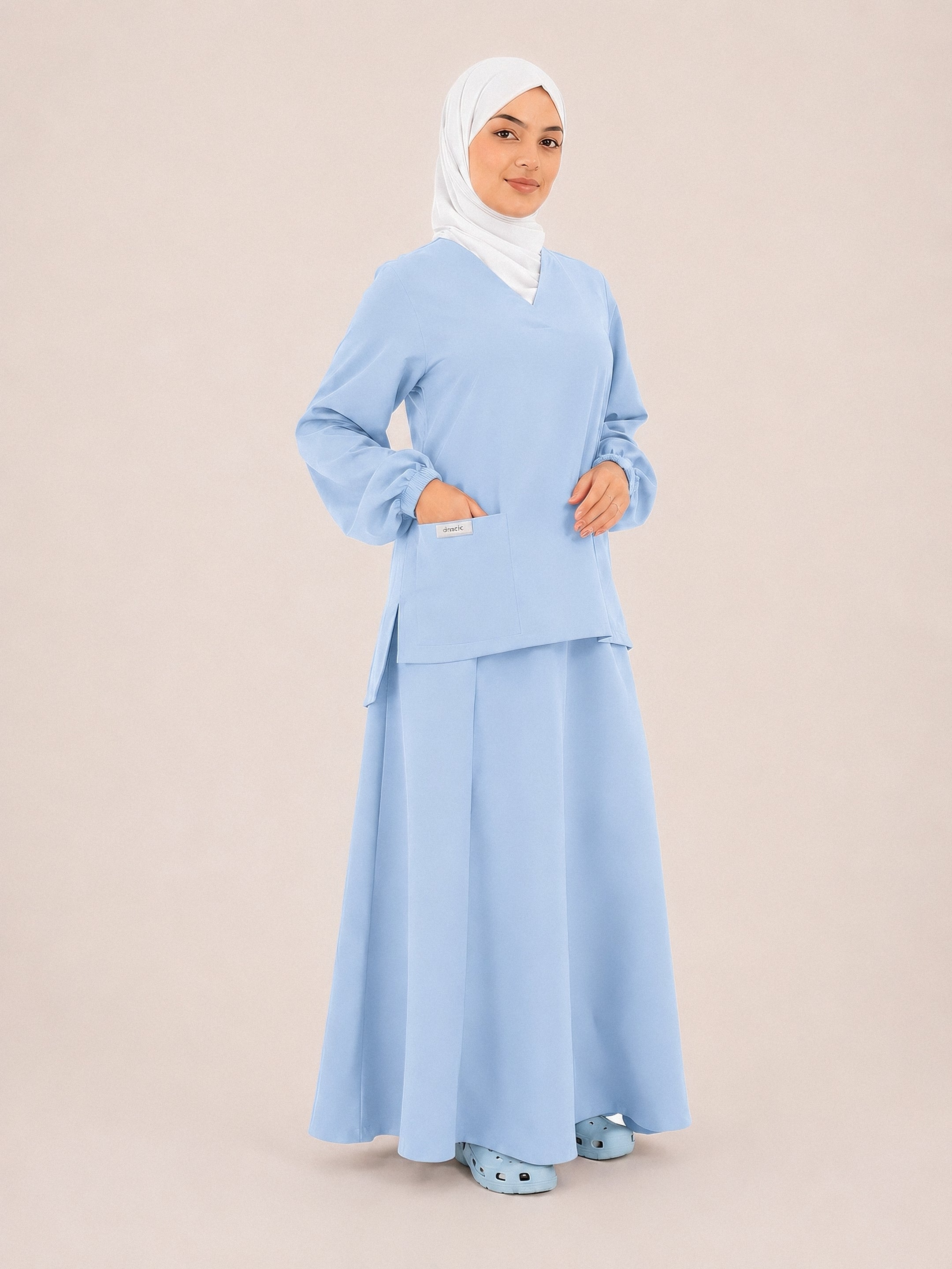 scrub jupe-blue ciel