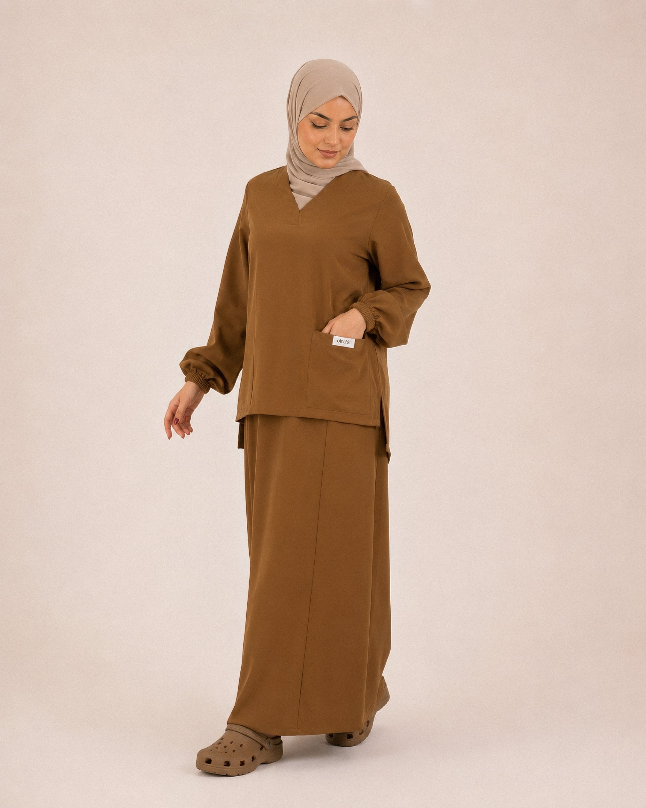 scrub jupe-marron