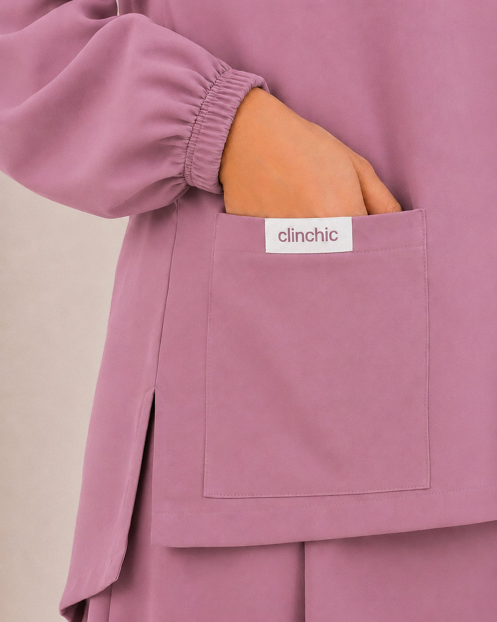 scrub jupe-mauve rose