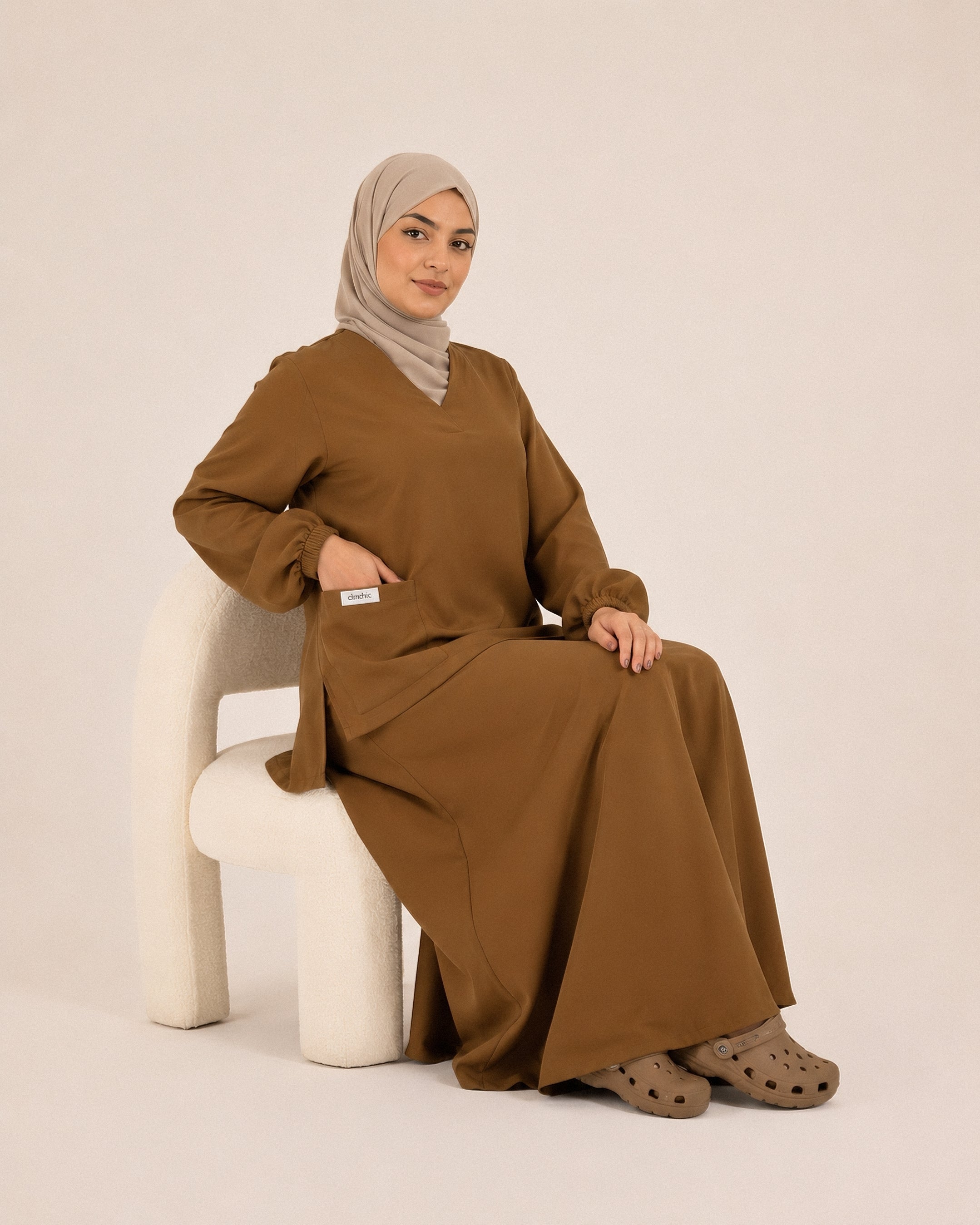 scrub jupe-marron
