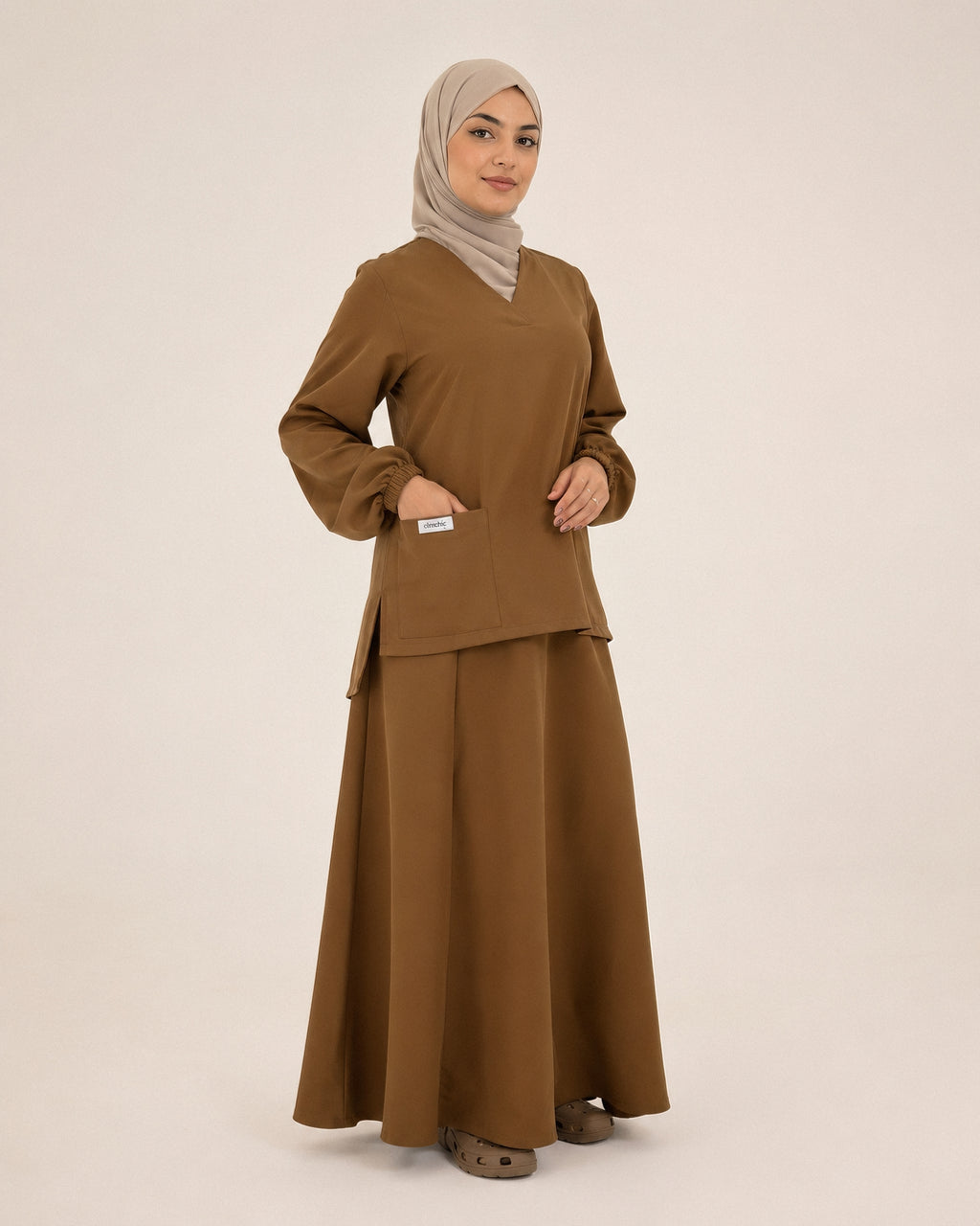scrub jupe-marron