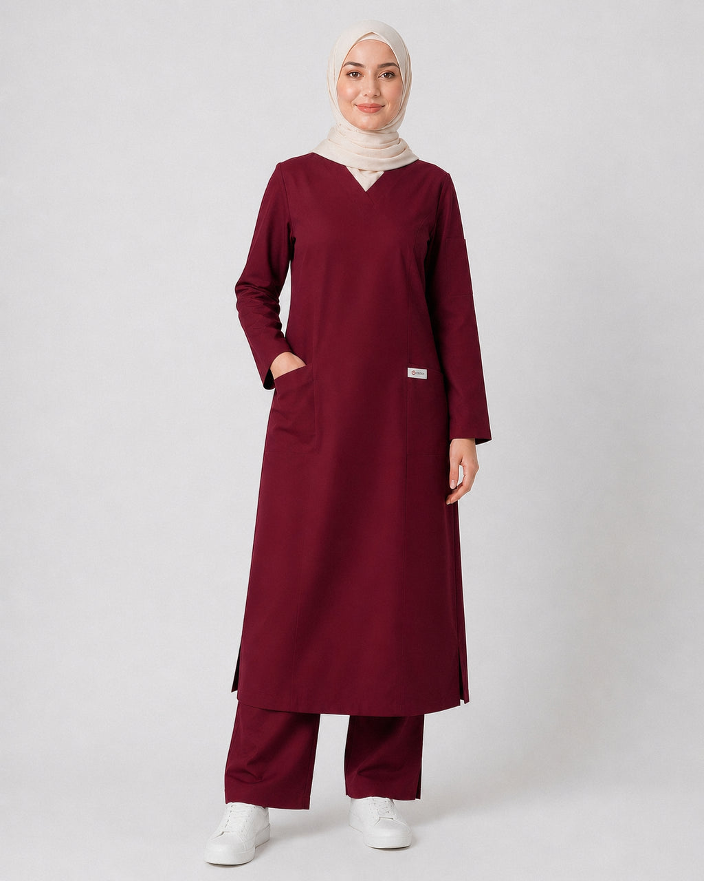 scrub rosa-grenat