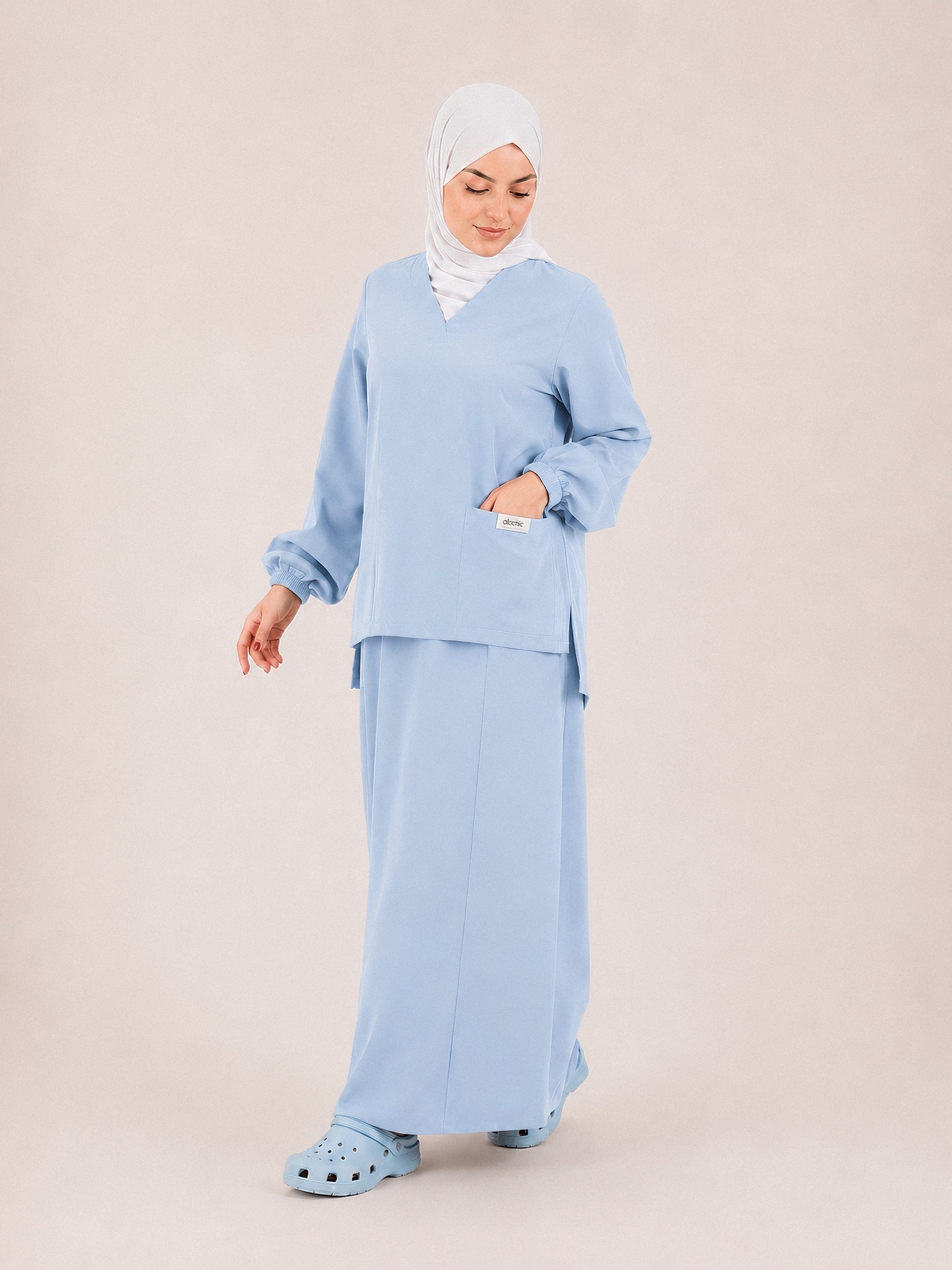 scrub jupe-blue ciel