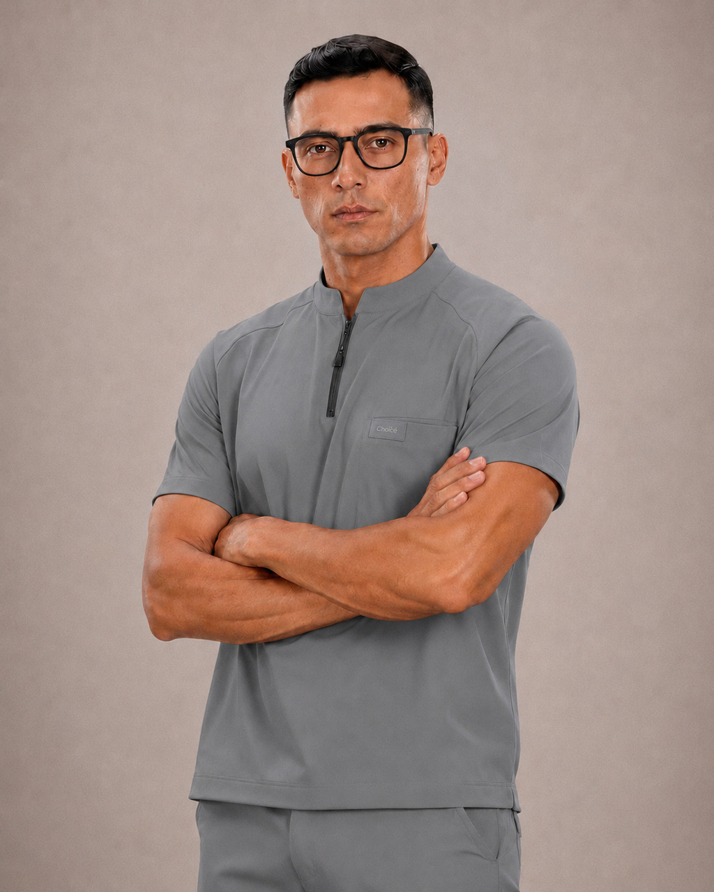 scrub homme-gris