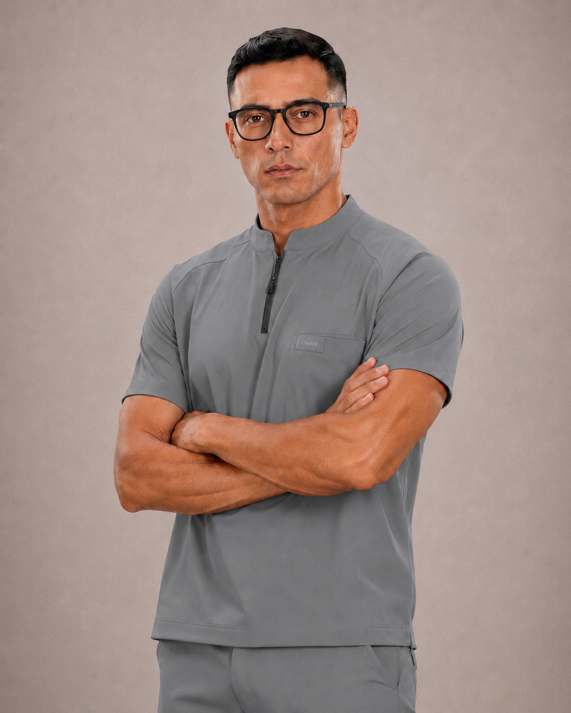 scrub homme-gris