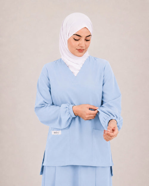 scrub jupe-blue ciel