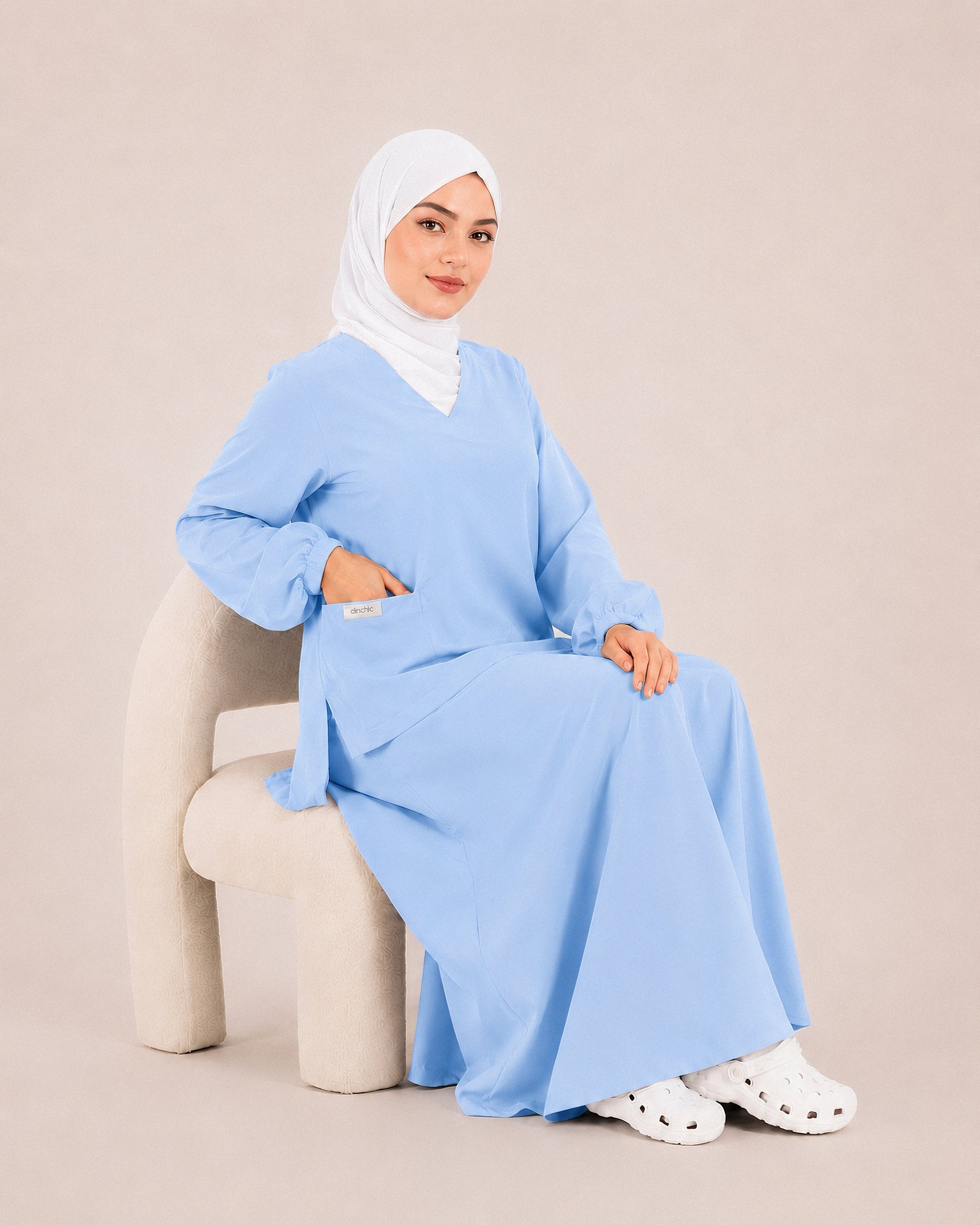 scrub jupe-blue ciel